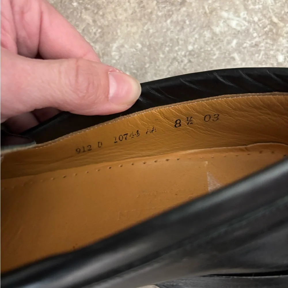 Cole Haan Classics‎ Country Black Leather Loafer Silver Bit 8.5 AA